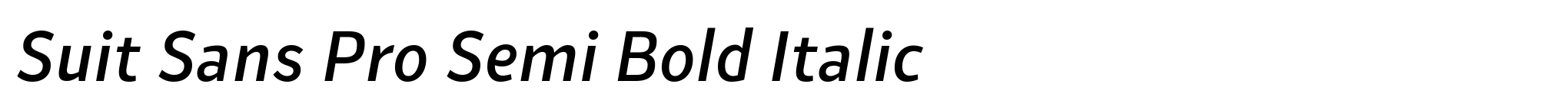 Suit Sans Pro Semi Bold Italic image